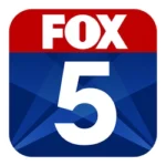 Fox 5 logo - text reads "fox 5" over blue and red background.